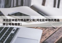 河北区块链代理品牌公司[河北区块链代理品牌公司有哪些]